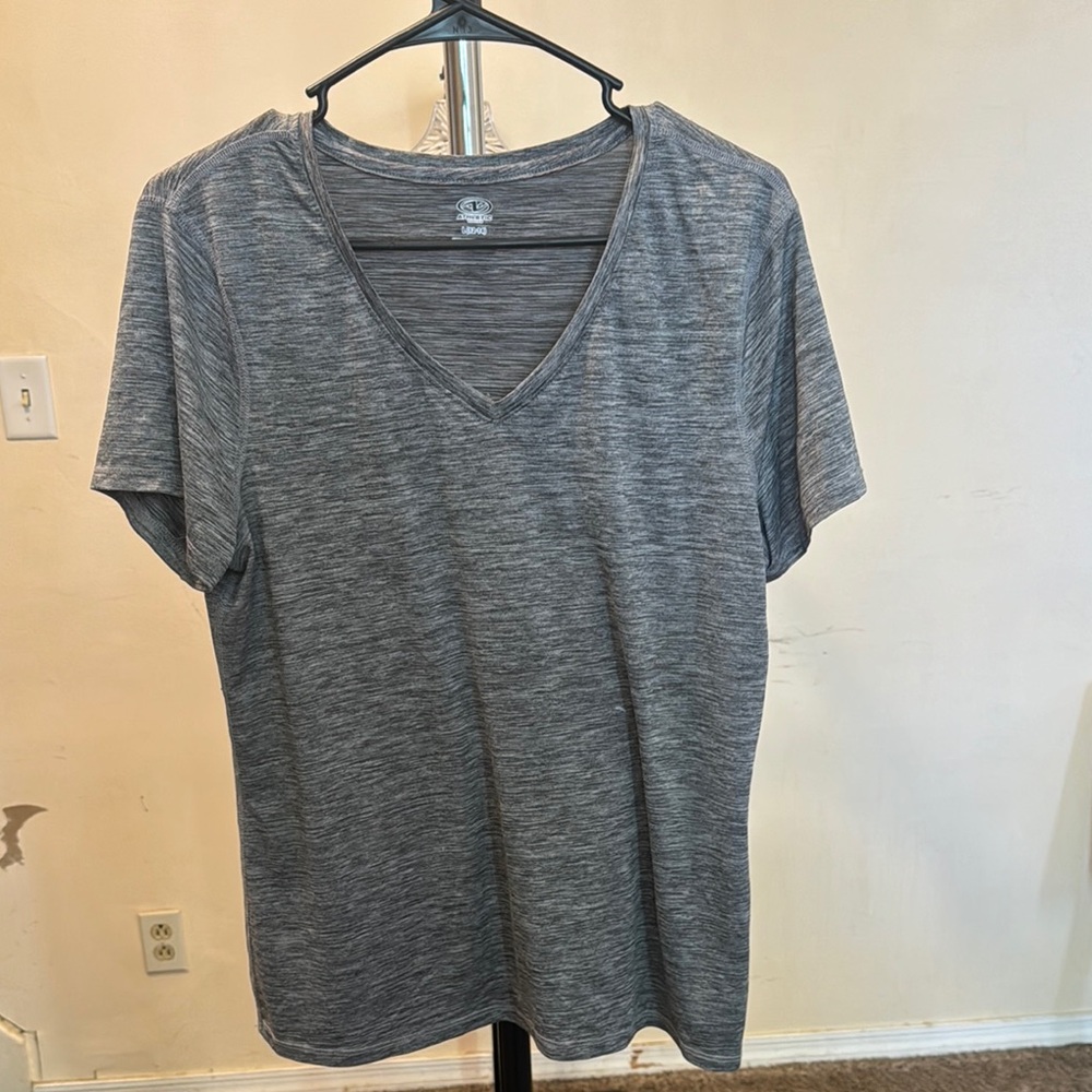 Men's Gray V-Neck T-Shirt